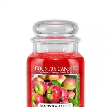  Country Candle - Macintosh Apple - Duży słoik (652g) 2 knoty Świeca zapachowa